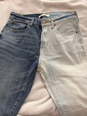 PacSun Two-Tone Blue Denim Slim Taper Jeans